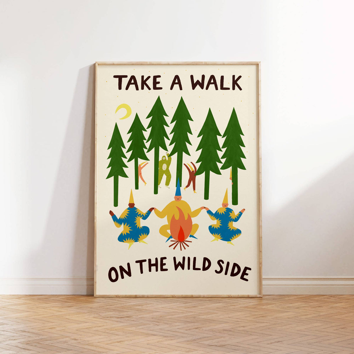 Little Black Cat Illustrated Goods Take A Walk On The Wild Side Print