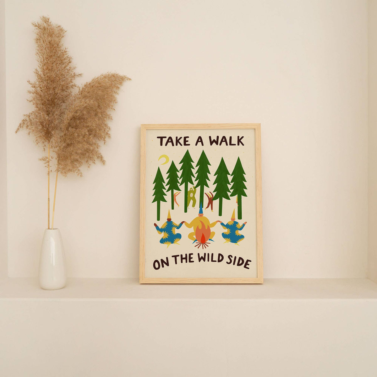 Little Black Cat Illustrated Goods Take A Walk On The Wild Side Print