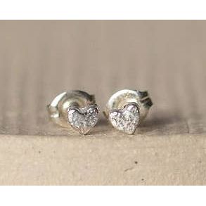 Lucy Kemp Jewellery Sterling Silver Mini Heart Studs