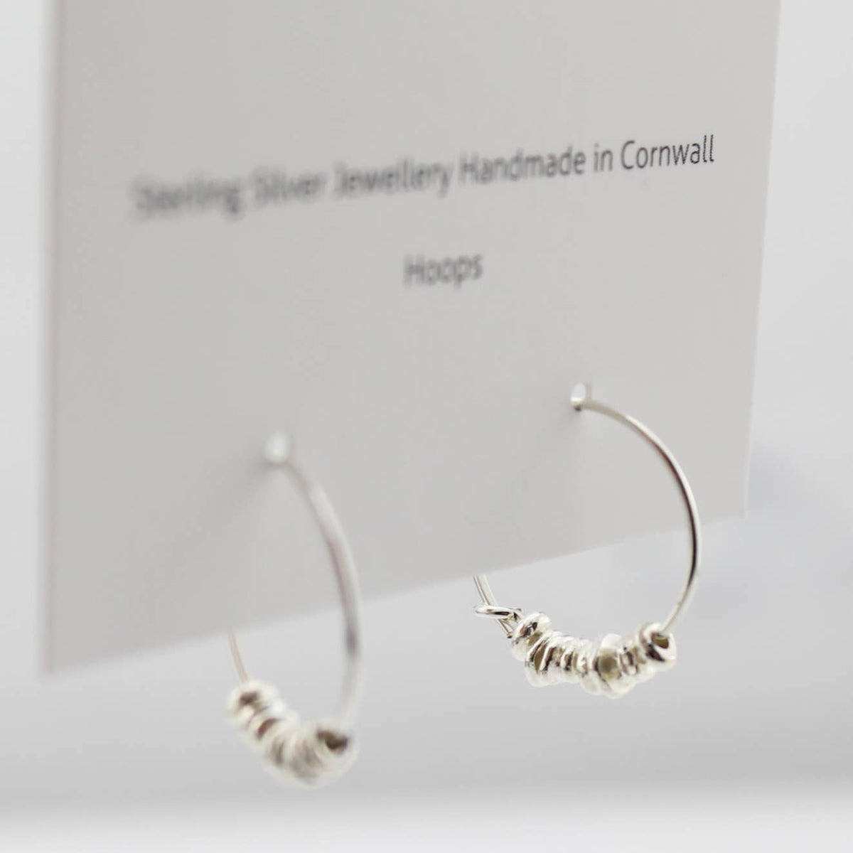 Lucy Kemp Jewellery Sterling Silver Nugget Hoops