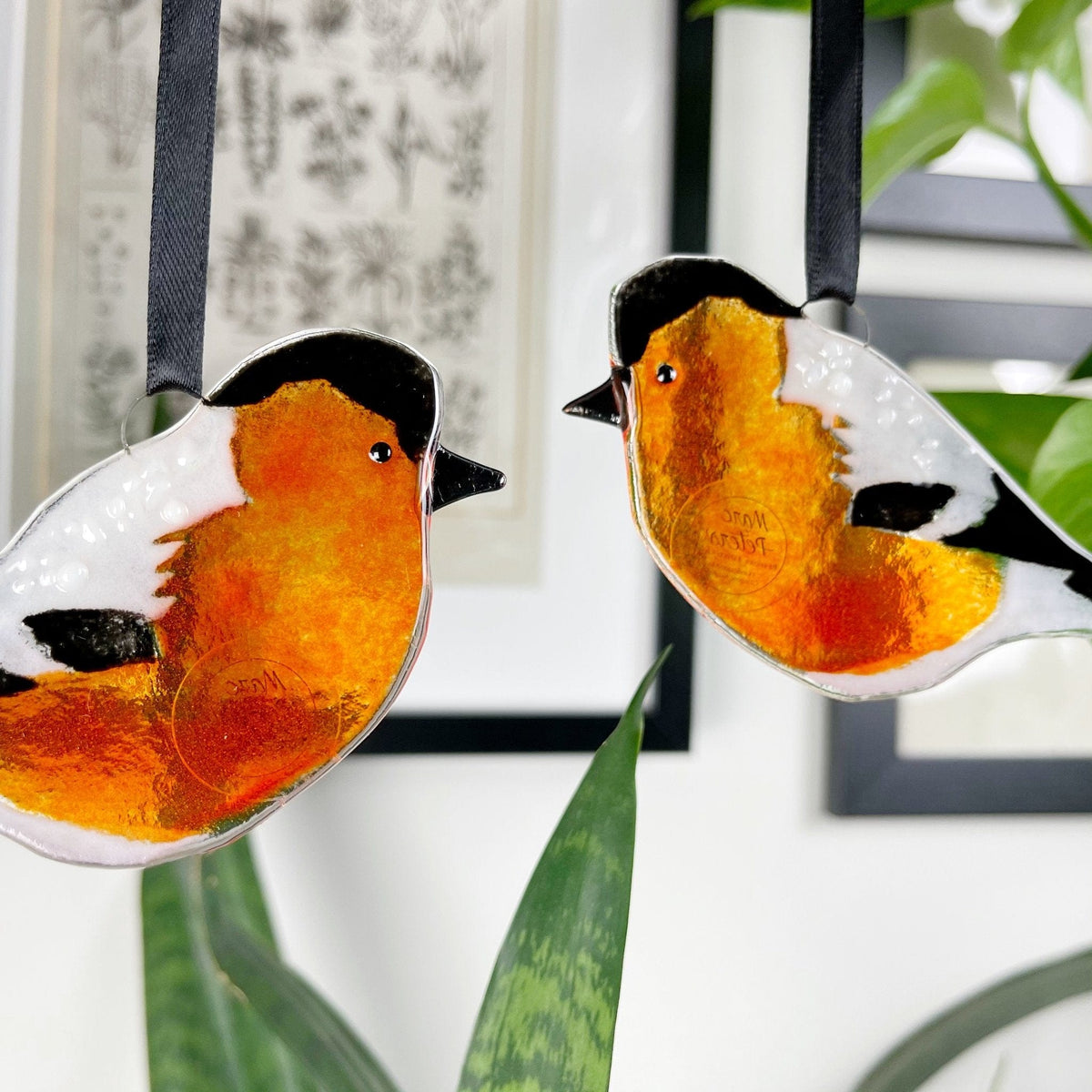 Marc Peters Glass Bullfinch Glass Decoration
