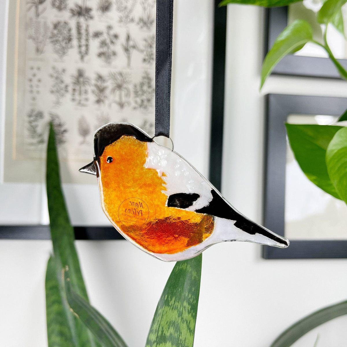 Marc Peters Glass Bullfinch Glass Decoration