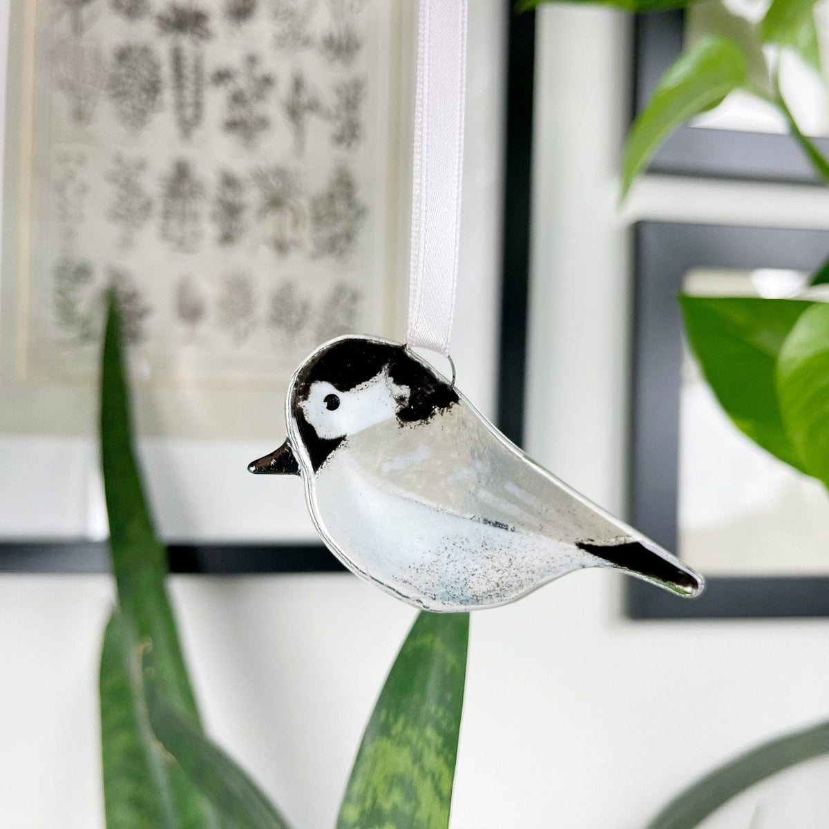 Marc Peters Glass Coal Tit Glass Decoration