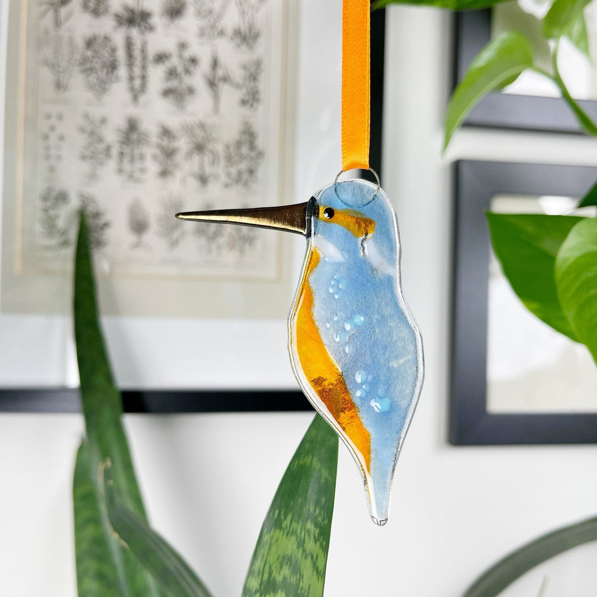 Marc Peters Glass Kingfisher Glass Decoration