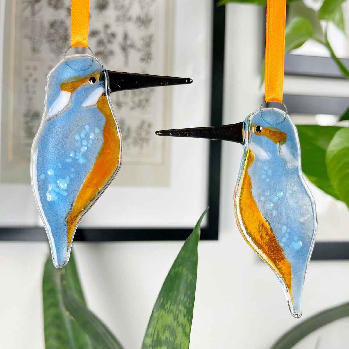 Marc Peters Glass Kingfisher Glass Decoration
