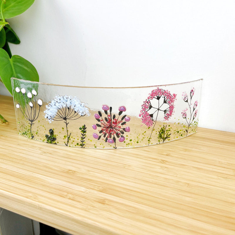 Marc Peters Glass large Wildflowers Glass Panel