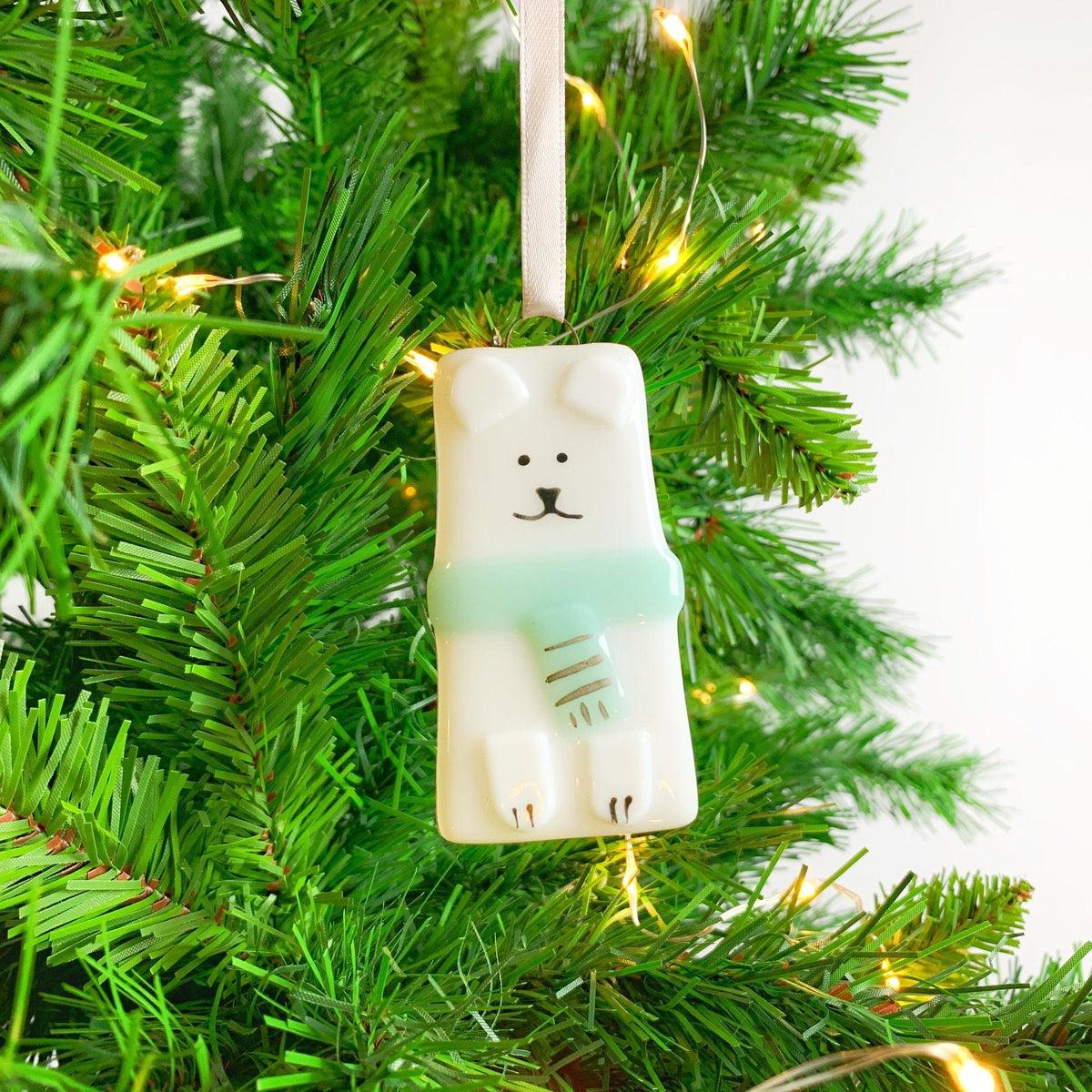 Marc Peters Glass Polar Bear Glass Decoration
