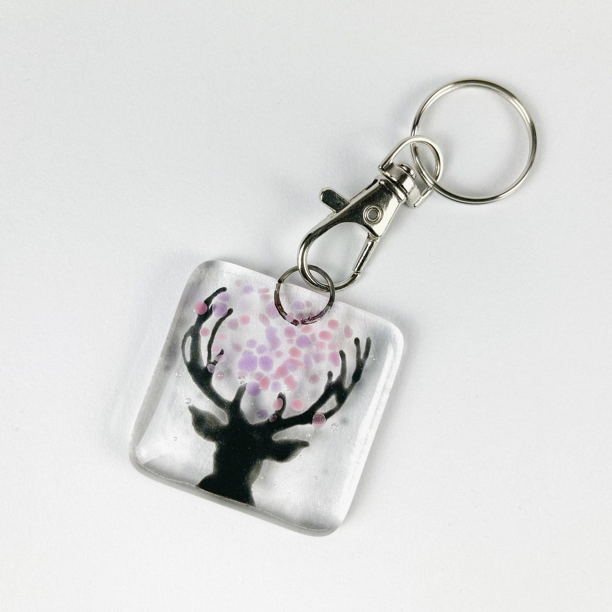 Marc Peters Glass Stag Glass Keyring