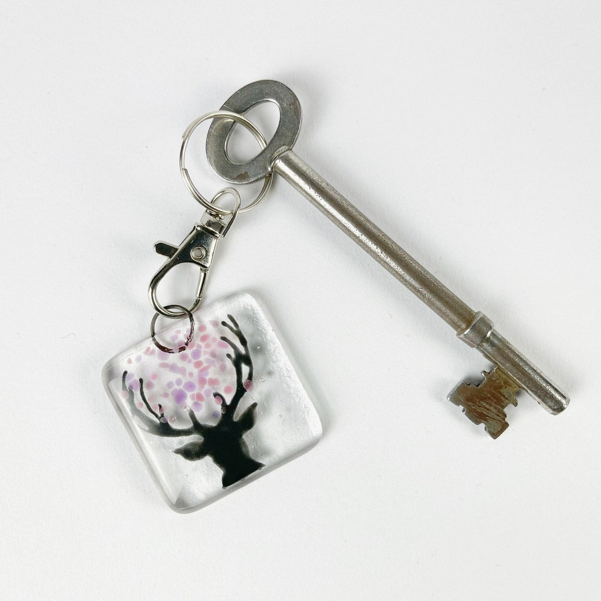 Marc Peters Glass Stag Glass Keyring