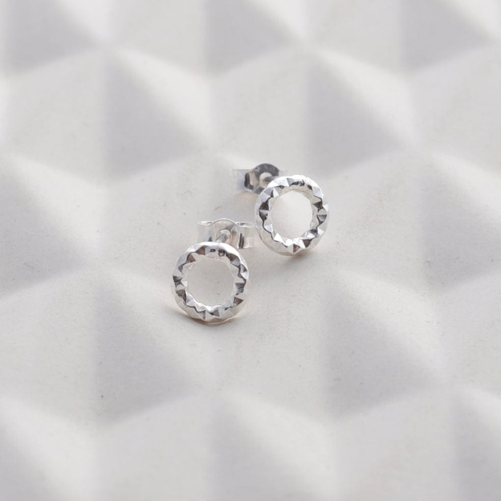 Marion Made Faceted Circle Stud Earrings