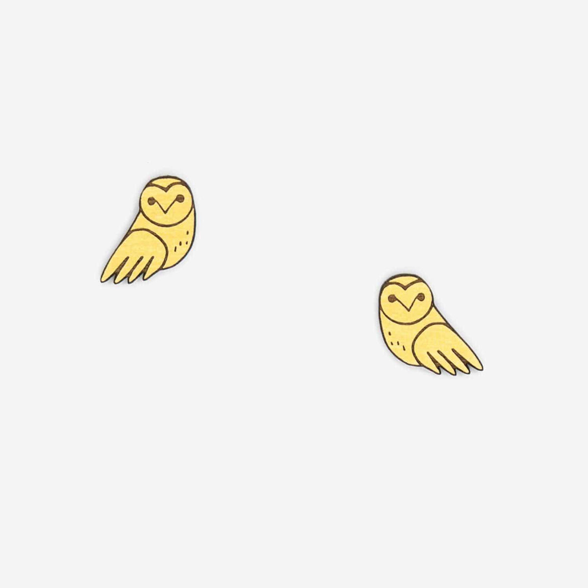 Materia Rica Baby Owl Stud Earrings