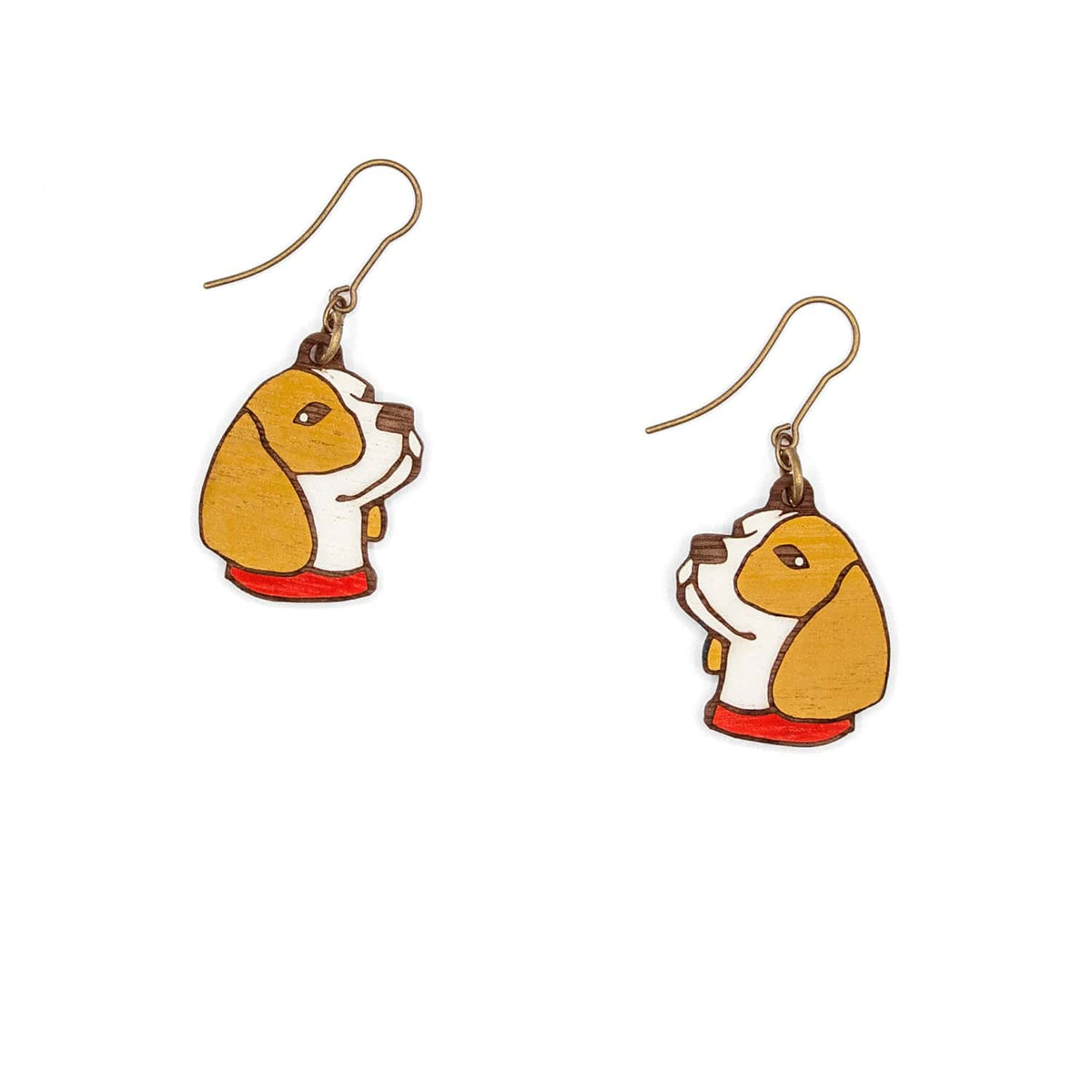 Materia Rica Beagle Wooden Earrings