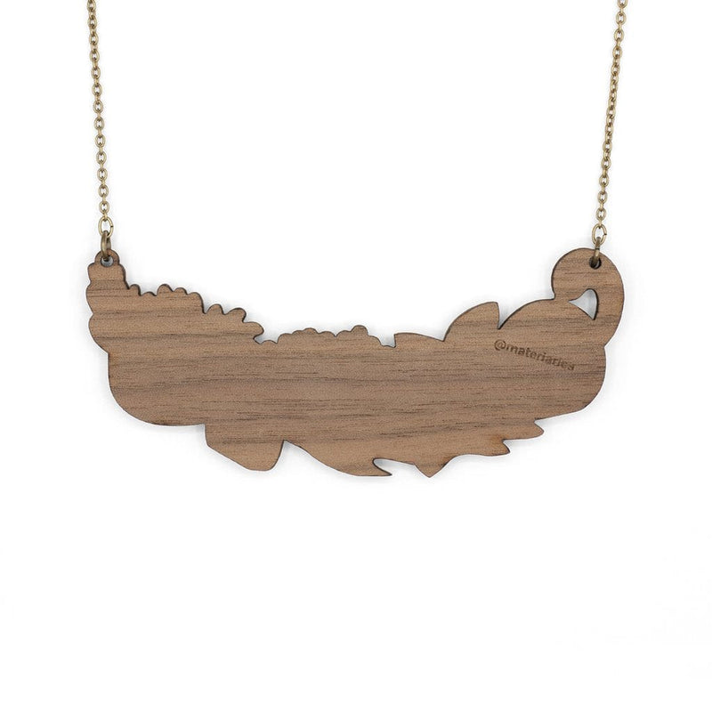 Materia Rica I'm Just A Cat Wooden Necklace