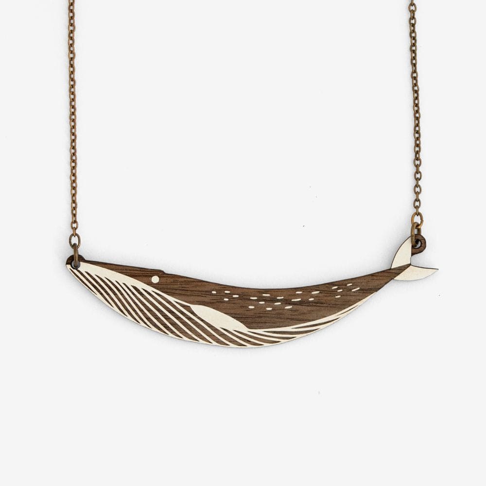 Materia Rica Whale Wooden Necklace