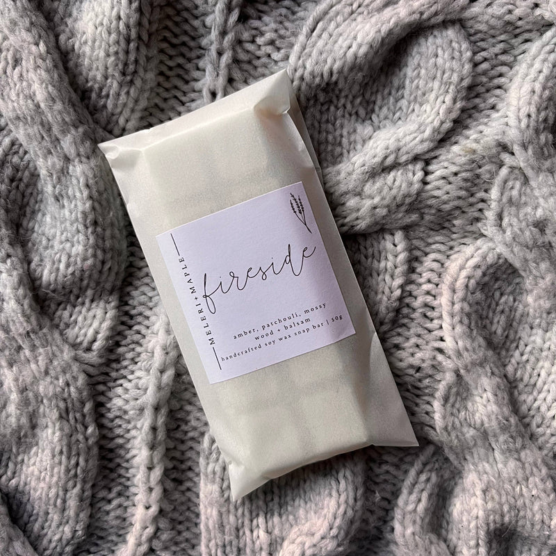 Meleri and Maple Co Fireside Scented Snap Bar Wax Melt