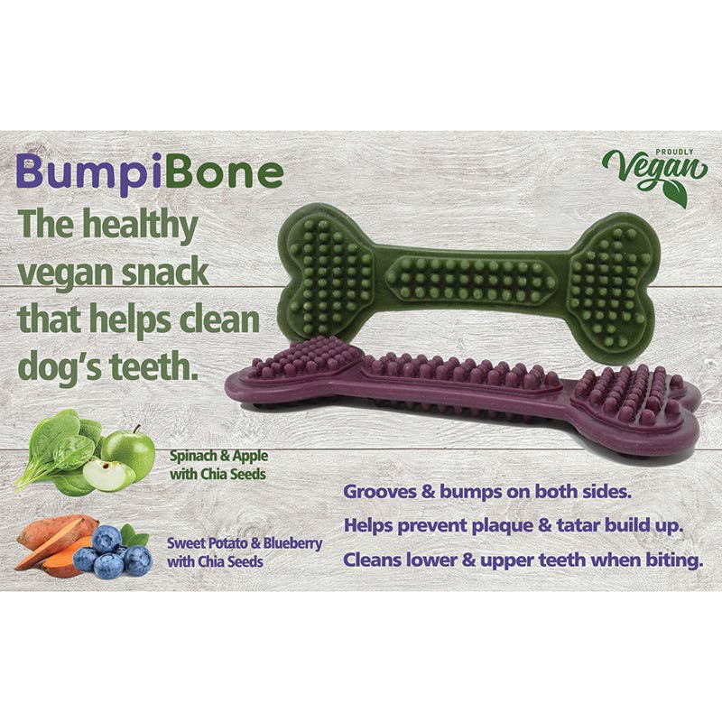 Miro & Makauri 40 x MaksPatch Dog Treats.  Fruit & Veg Dental Bone.: BumpiBone 15cm -  40 per box