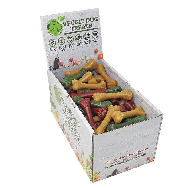 Miro & Makauri 70 x MaksPatch Vegan Dog Treats. Nubby Bones. 70 per box: 9cm 70 per box