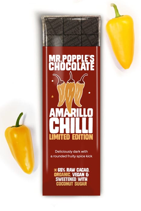 Mr Popple's Chocolate 30g Amarillo Chilli Dark Chocolate Bar