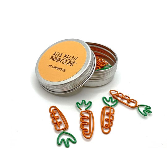 Neon Magpie Carrot Paper Clips