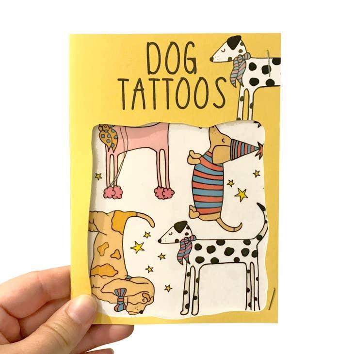 Neon Magpie Dog Transfer Tattoos