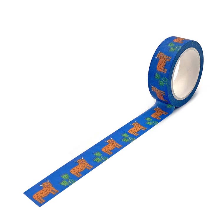 Neon Magpie Highland Cow Washi Tape