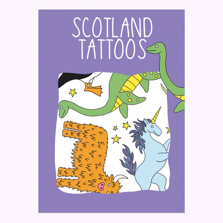 Neon Magpie Scotland Transfer Tattoos