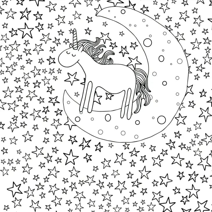 Neon Magpie Unicorn Colouring Book