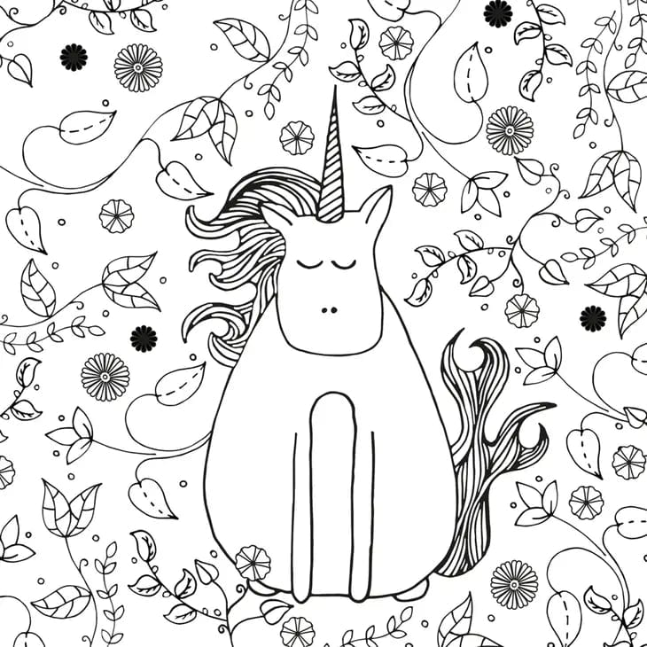 Neon Magpie Unicorn Colouring Book