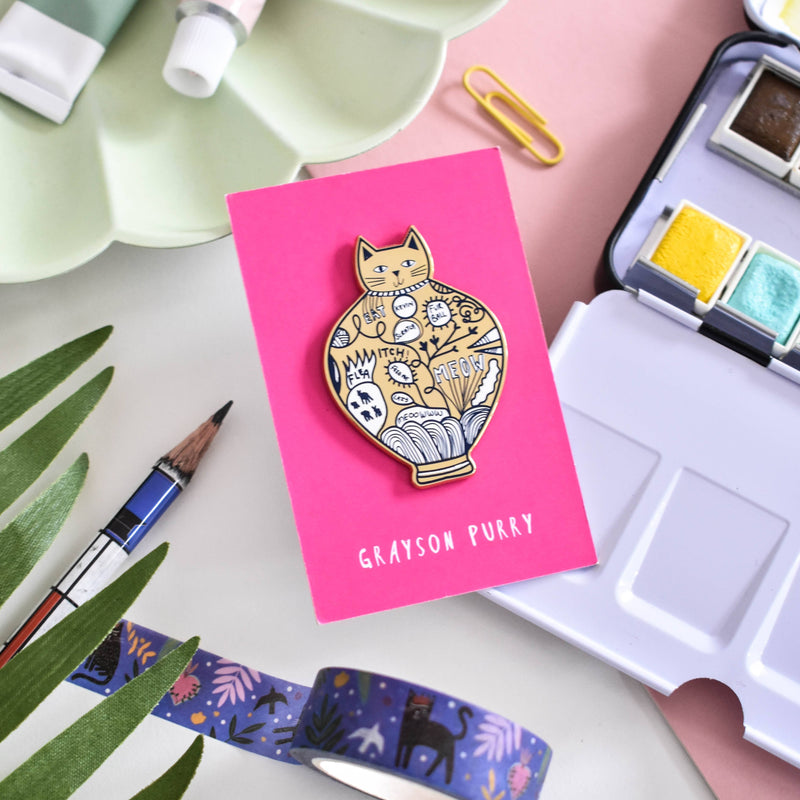 Niaski Grayson Purry Cat Artist Pin