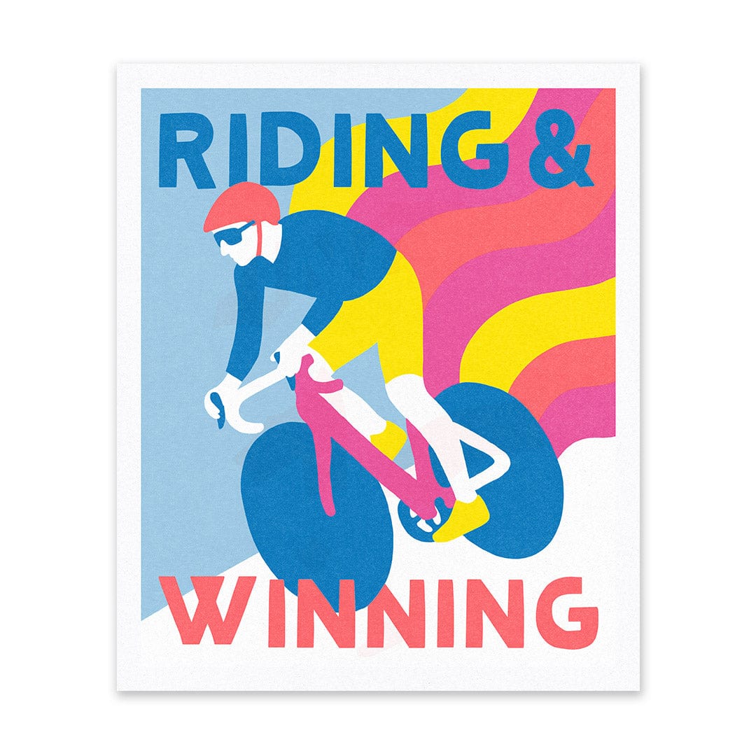 Ohh Deer Bicycle Riso Print