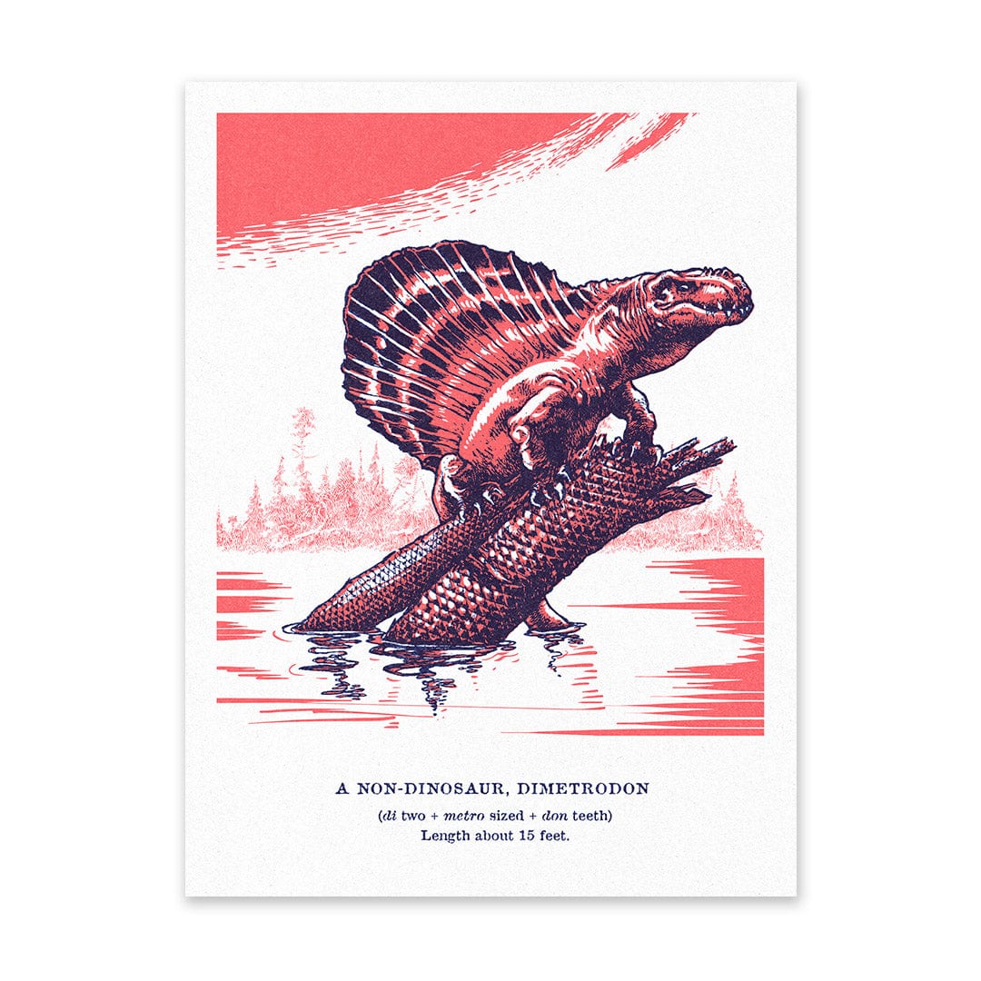 Ohh Deer Dimetrodon Riso Print