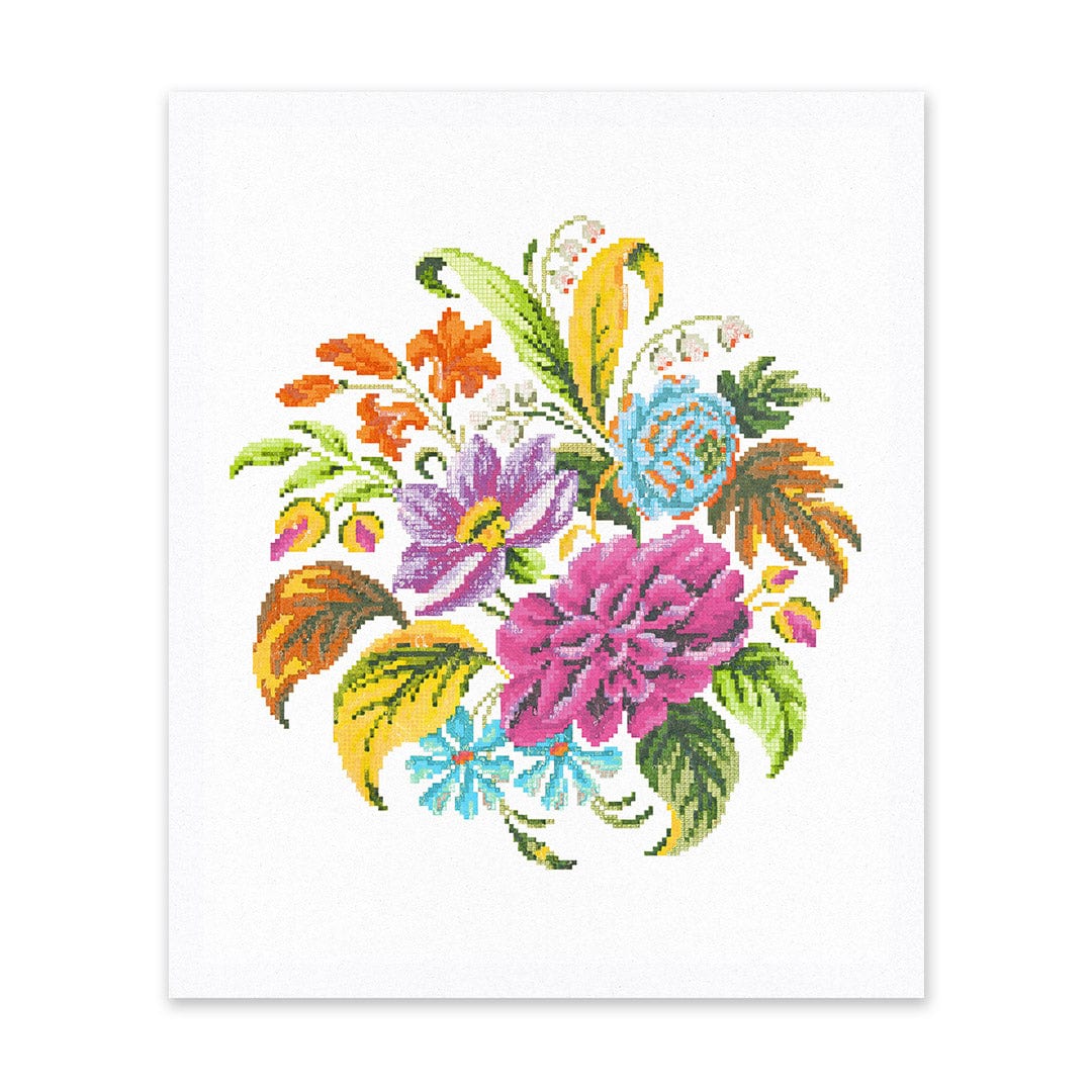 Ohh Deer Embroidered Floral Riso Print