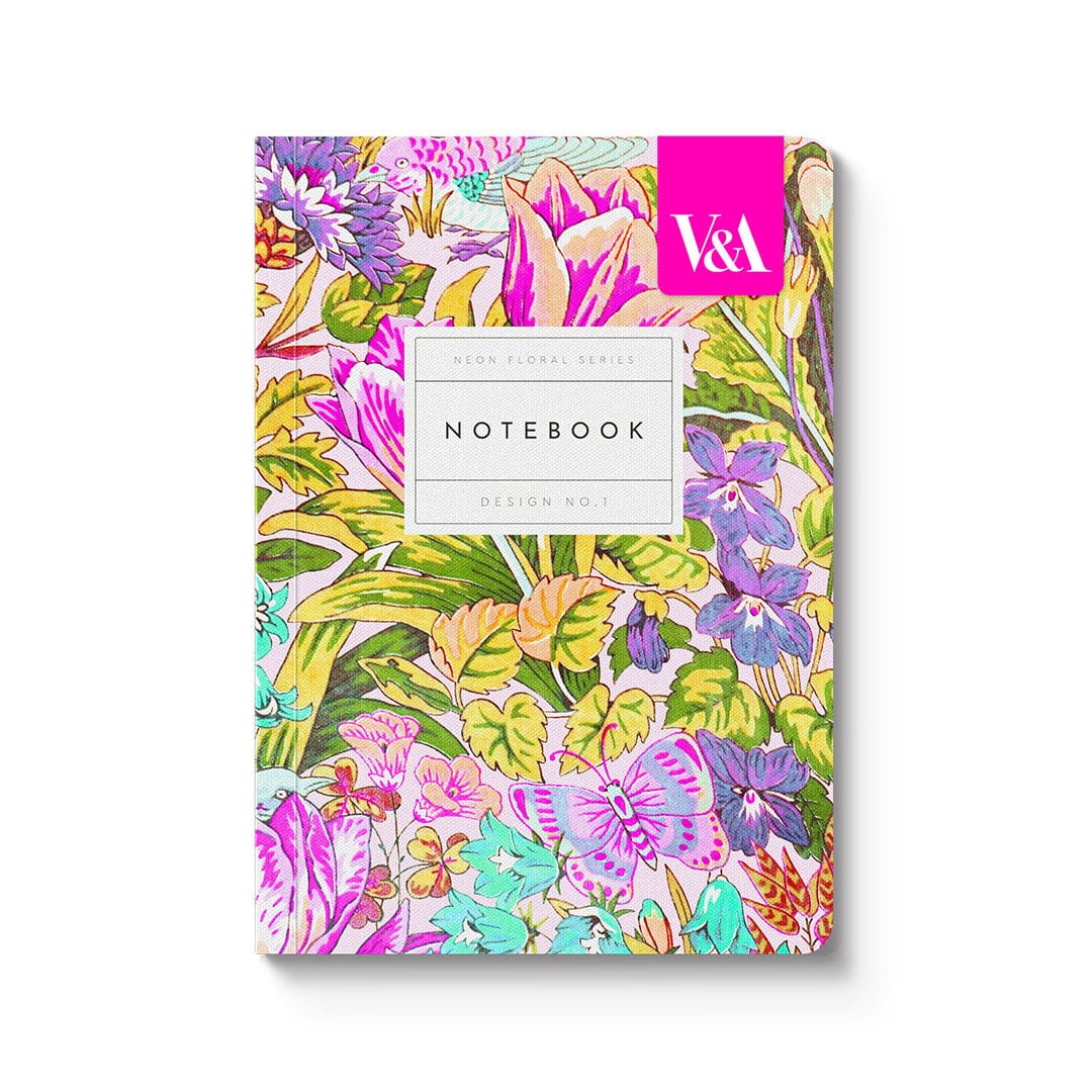 Ohh Deer Neon Pink Floral Mawson Tulip Premium Paperback Notebook