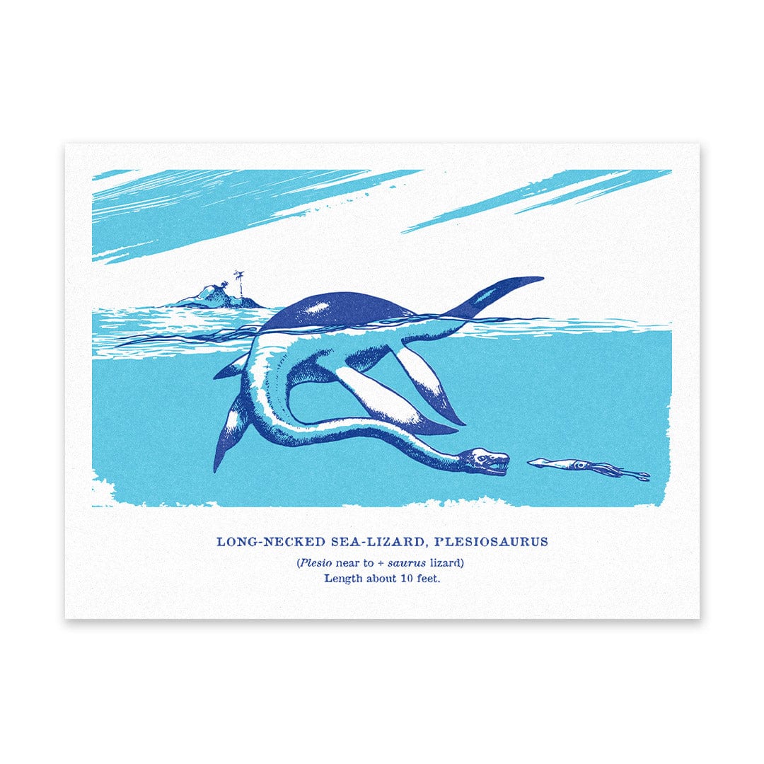 Ohh Deer Plesiosaurus Riso Print