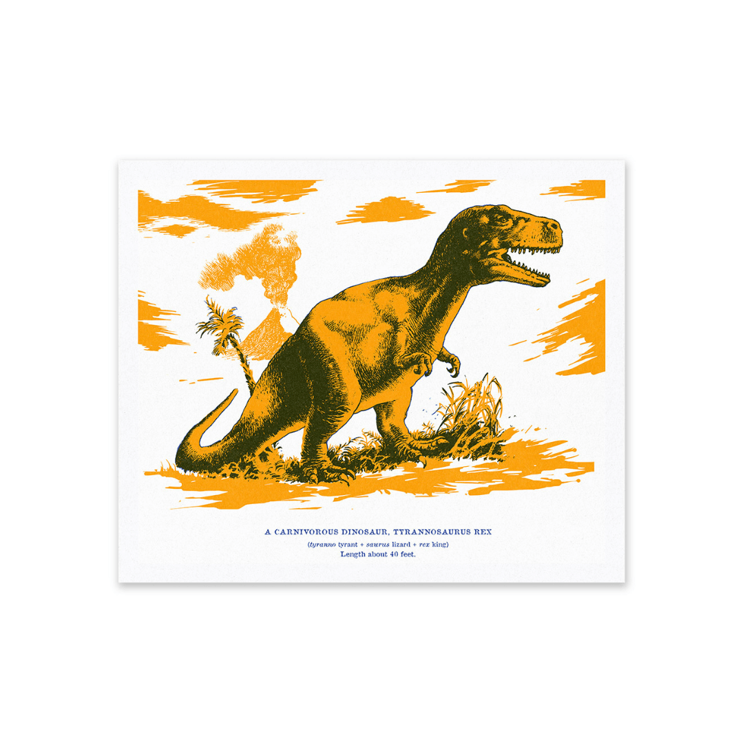 Ohh Deer T-Rex Riso Print