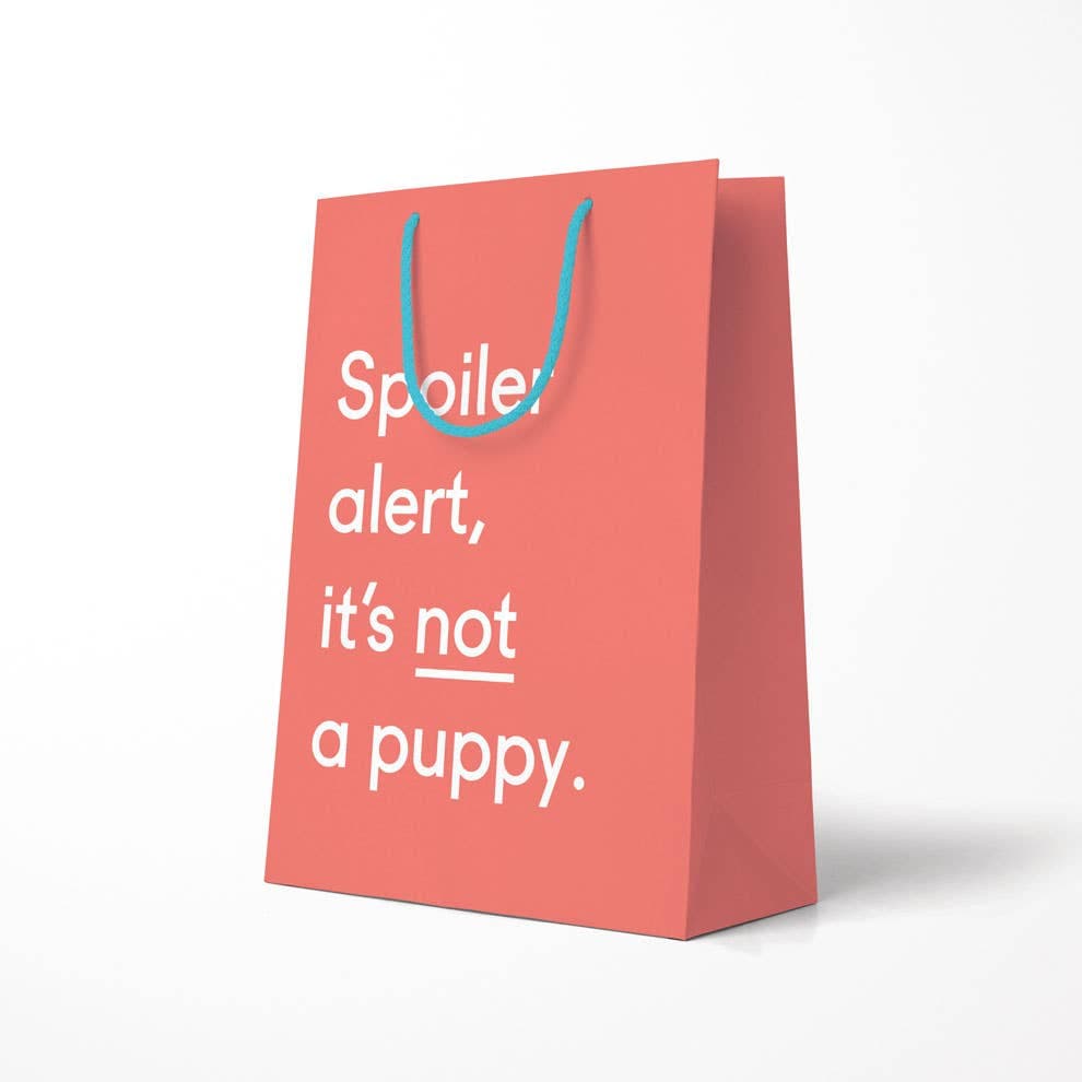 Ohh Deer UK + EU Spoiler Alert Puppy Large Giftbag (4715)