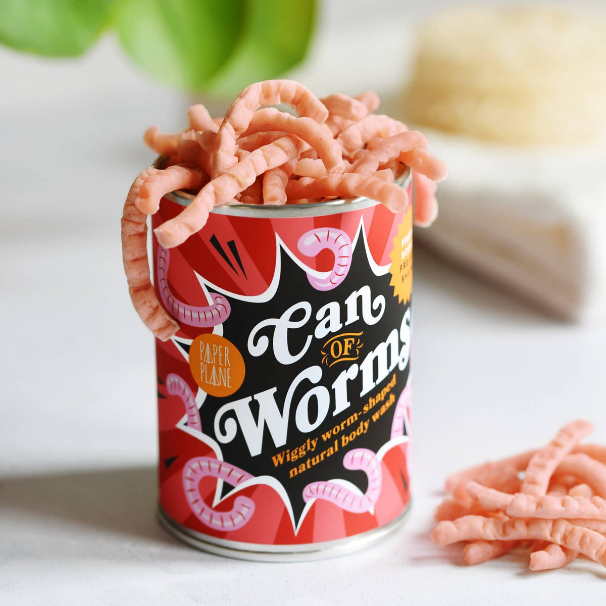 Paper Plane Can of Worms - vegan natural soap in a can