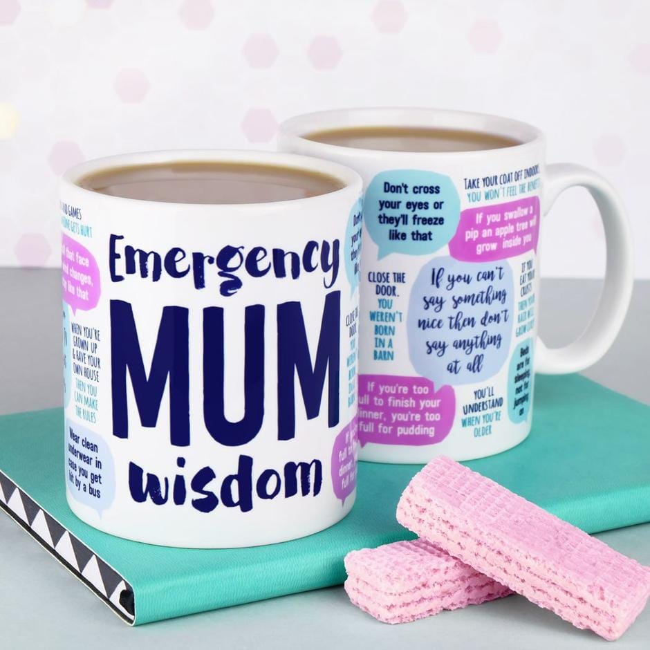 Paper Plane 'Emergency Mum Wisdom' Mug