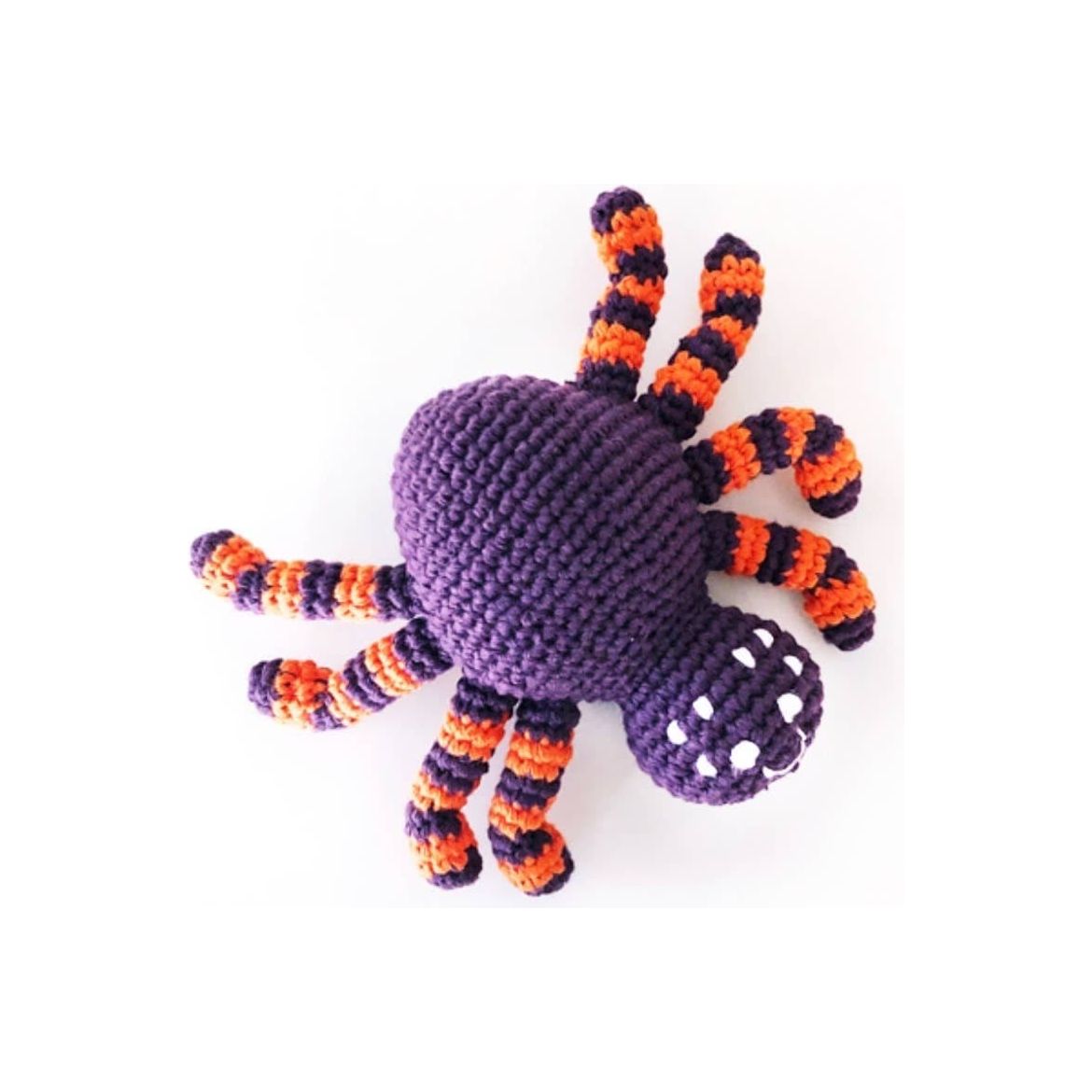 Pebblechild Baby Gift Spider rattle - purple