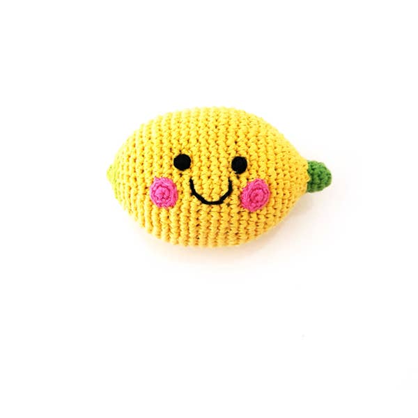 Pebblechild Baby Toy Friendly lemon rattle