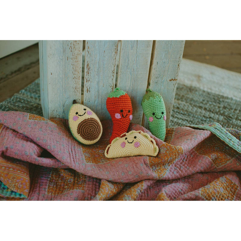 Pebblechild Baby Toy Friendly taco rattle