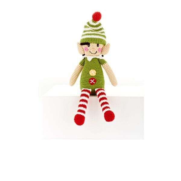 Pebblechild Elf rattle— Christmas Baby Toy Large doll