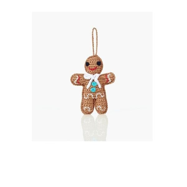 Pebblechild Gingerbread Man— Knitted Christmas Tree Decoration