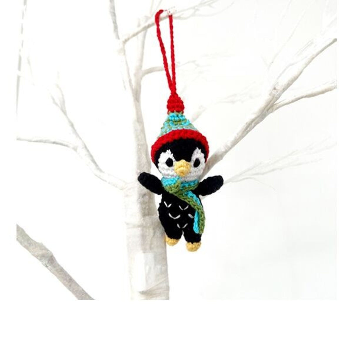 Pebblechild Penguin— Knitted Christmas Tree Decoration