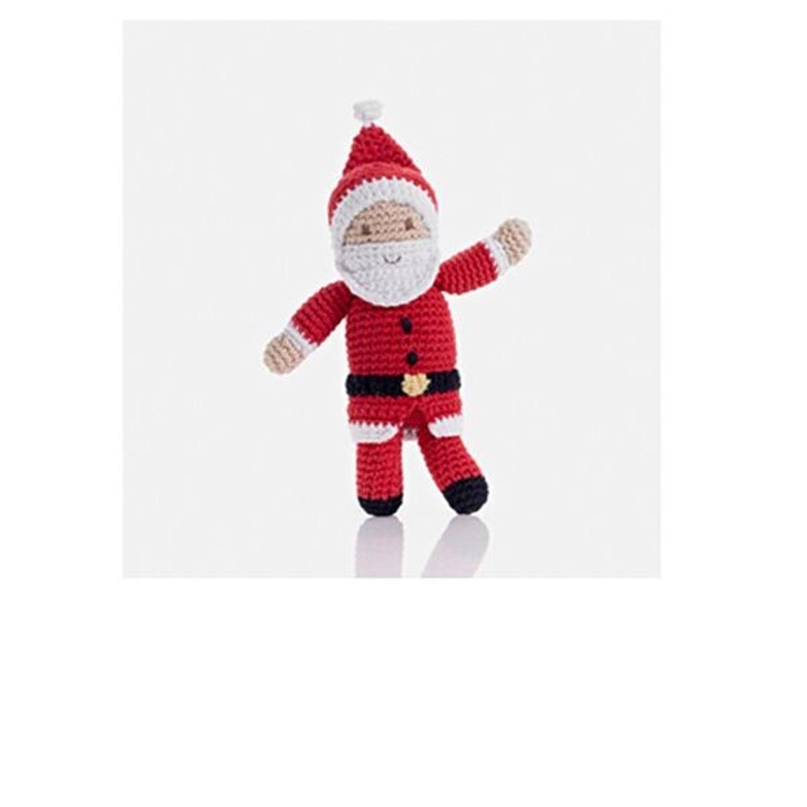 Pebblechild Santa Toy — Christmas Baby Toy Festive rattle