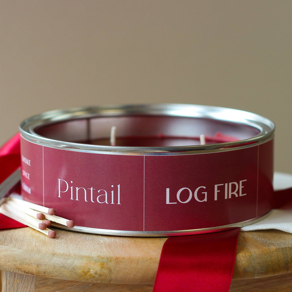 Pintail Candles | Avalon Home Log Fire Triple Wick Candle