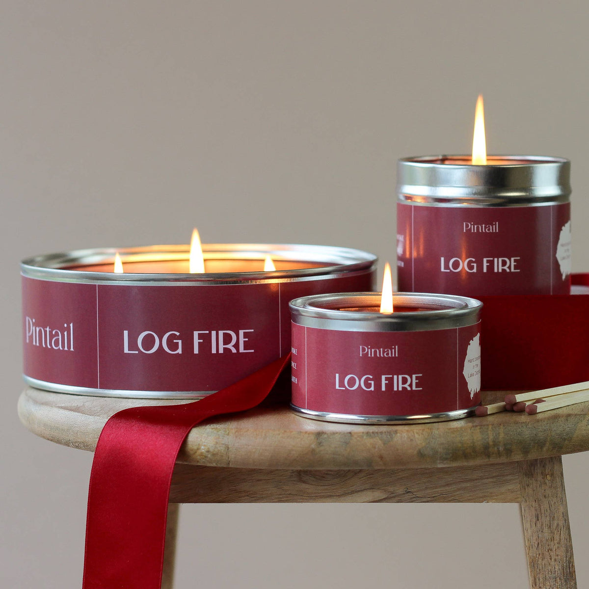 Pintail Candles | Avalon Home Log Fire Triple Wick Candle