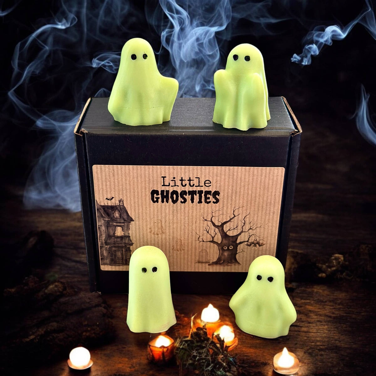 Pippie Melts Green Pistachio Marshmallow Ghosties Wax Melt Box