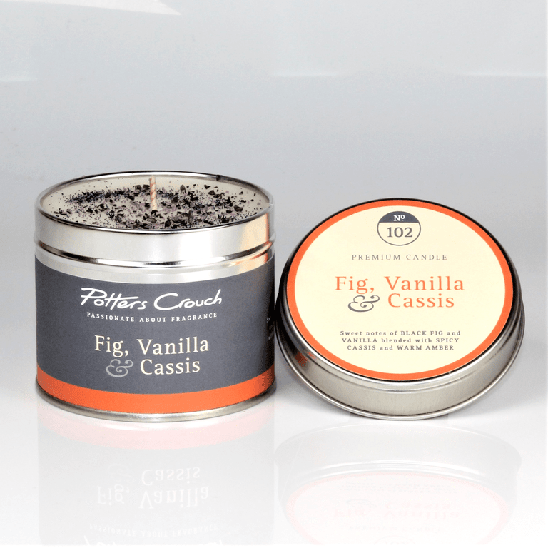 Potters Crouch Fig, Vanilla & Cassis Scented Candle in a Tin