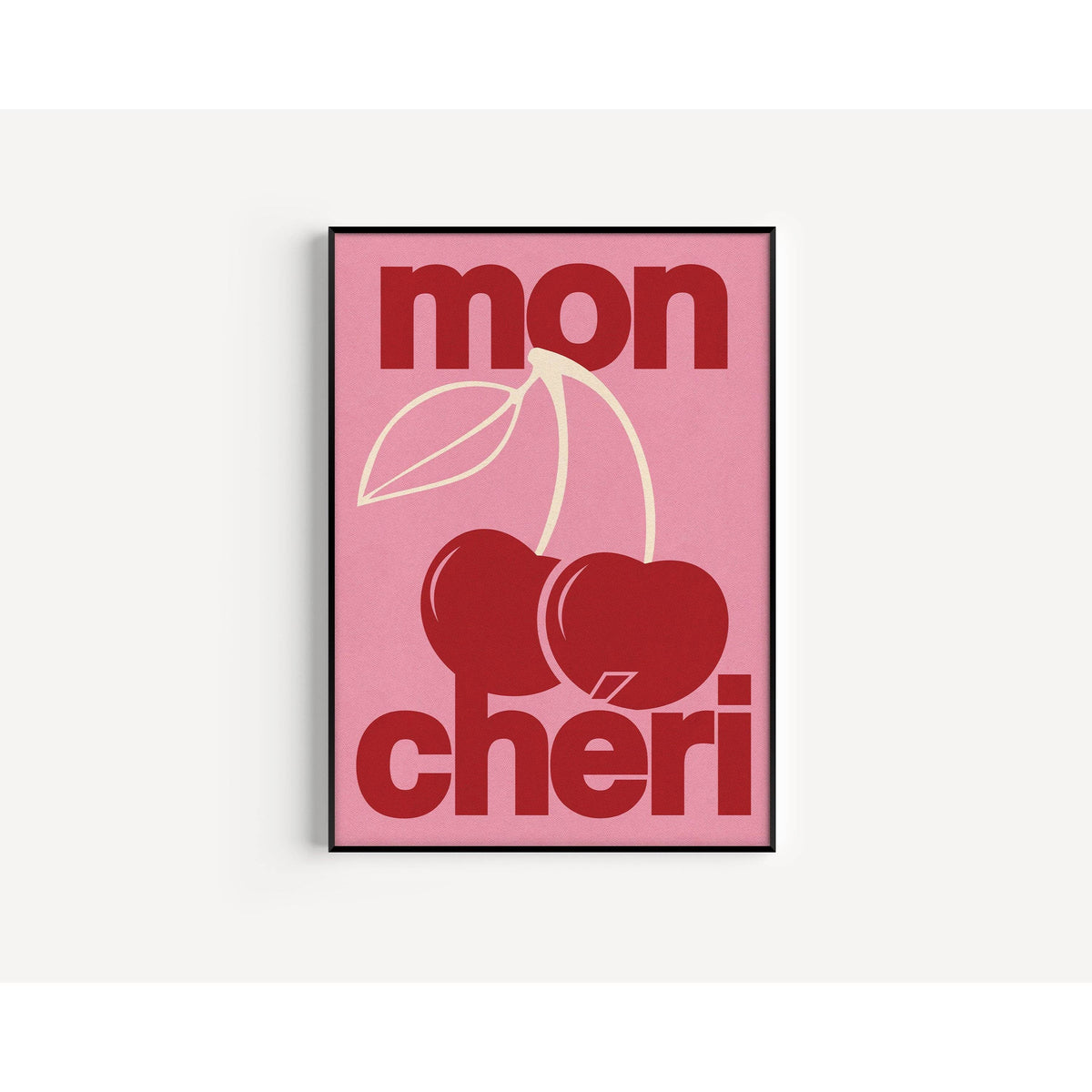 Proper Good Mon Chéri Print: A3 / Pink | Burgundy